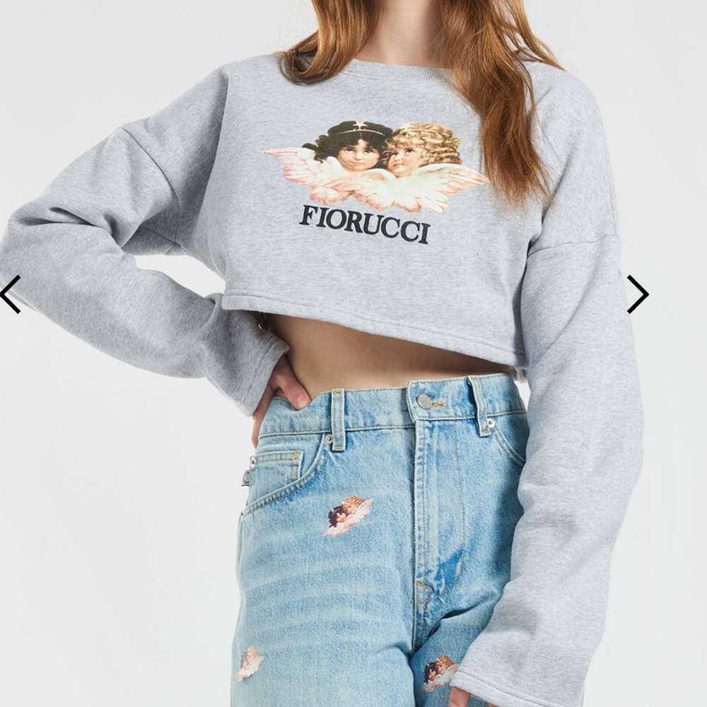 Fiorucci Angels Crop Sweatshirt
